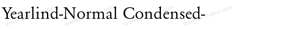 Yearlind-Normal Condensed字体转换